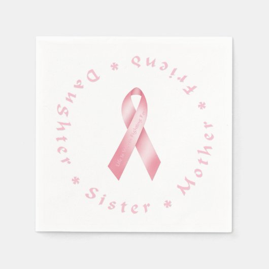 Serviette En Papier Ruban rose (Devant)