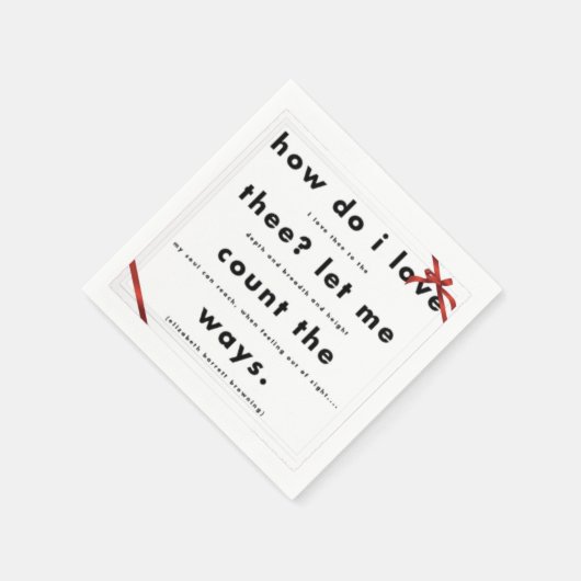 Serviette En Papier Ruban Rouge En Soie Comment Aime-Je Les Serviettes (Coin)