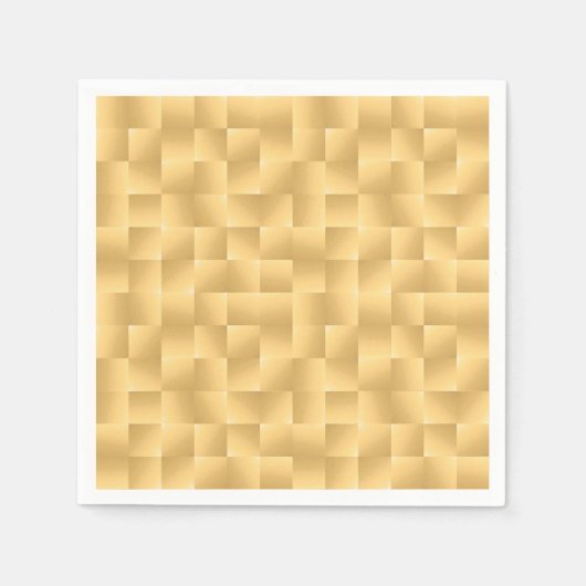 Serviette En Papier Rubans en satin tissé - Tons d'or (Devant)