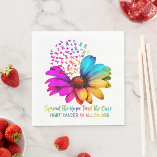 Serviette En Papier Rubans Fleur de Toutes et Chaque Couleur pour lutt