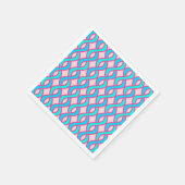 Serviette En Papier Rubans modernes du milieu du siècle, turquoise et  (Coin)