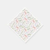 Serviette En Papier Rubans roses  (Coin)