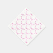 Serviette En Papier Rubans roses Anniversaire Fête Mariage douche (Coin)