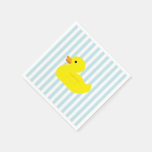 Serviette En Papier Rubber Duck Party Blue Stripe (Coin)