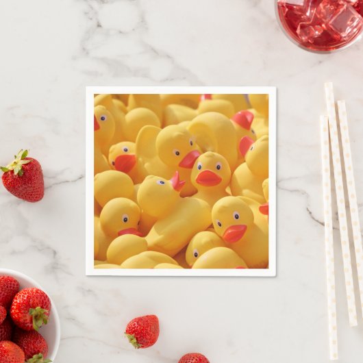Serviette En Papier Rubber Duckie Ducky Baby Un An Vieux Parti (En situation)