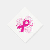 Serviette En Papier Rubrique de sensibilisation au cancer du sein rose (Coin)