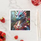 Serviette En Papier Ruby Dragon (En situation)