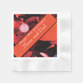 Serviette En Papier Ruby du 40e anniversaire du Mariage (Devant)