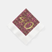 Serviette En Papier Ruby Gemstone Motif 40e anniversaire de Mariage (Coin)