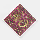 Serviette En Papier Ruby Gemstone Motif 40e anniversaire de Mariage (Coin)