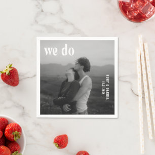Serviette En Papier Ruby Photo Mariage moderne