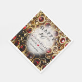 Serviette En Papier Ruby Red Jeweled 40th Mariage Anniversary (Coin)