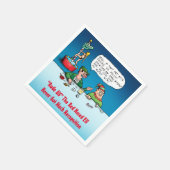 Serviette En Papier Rude Alf Funny Elf Thème de Noël (Coin)