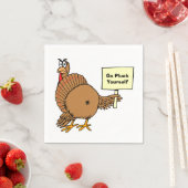 Serviette En Papier Rude Thanksgiving Plaisanteries Pun Go Pluck You (En situation)
