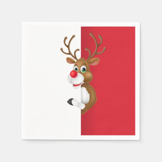 Serviette En Papier Rudolph (Devant)