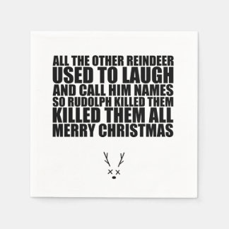 Serviette En Papier Rudolph Napkins | Serviettes de Noël