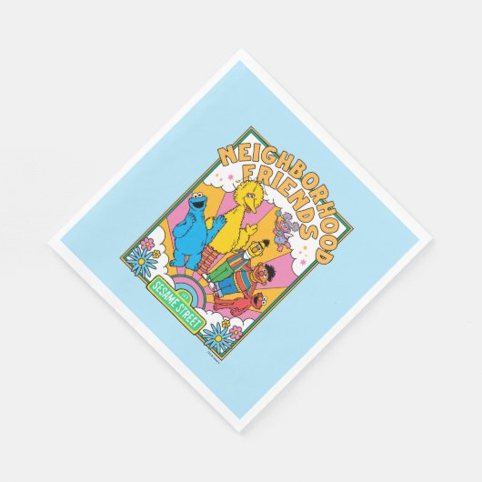 Serviette En Papier Rue Sésame | Amis de voisinage (Coin)