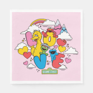 Serviette En Papier Rue Sésame   Amour