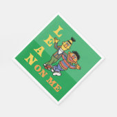 Serviette En Papier Rue Sésame | Bert & Ernie Lean sur moi (Coin)
