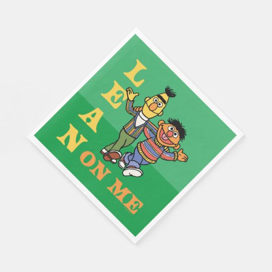 Serviette En Papier Rue Sésame | Bert & Ernie Lean sur moi (Coin)