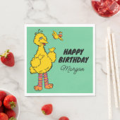 Serviette En Papier Rue Sésame | Big Bird & Little Bird Anniversaire (En situation)