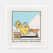 Serviette En Papier Rue Sésame | Big Bird Relax Refresh Recharge (Devant)