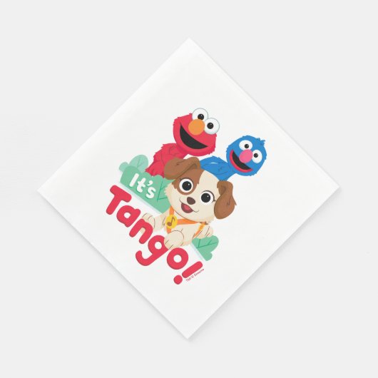 Serviette En Papier Rue Sésame | C'est Tango avec Elmo & Grover (Coin)