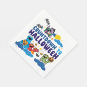 Serviette En Papier Rue Sésame | Compte à rebours pour Halloween (Coin)