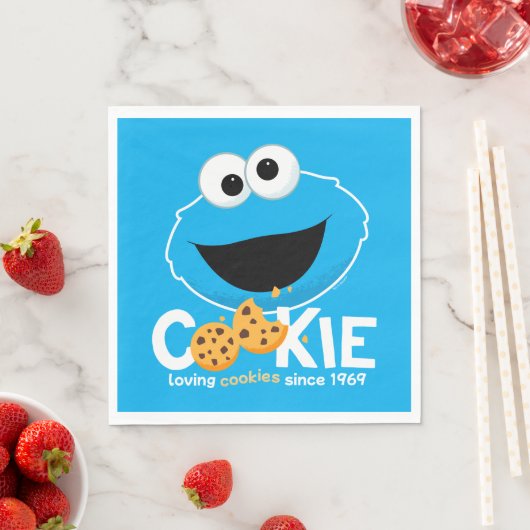 Serviette En Papier Rue Sésame | Cookie Monster Lookies (En situation)