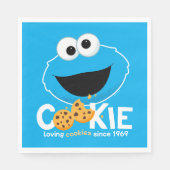 Serviette En Papier Rue Sésame | Cookie Monster Lookies (Devant)
