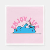 Serviette En Papier Rue Sésame | Cookies Monster Enjoy Life (Devant)
