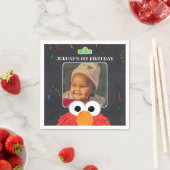 Serviette En Papier Rue Sésame | Elmo Birthday Chalkboard (En situation)