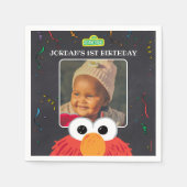 Serviette En Papier Rue Sésame | Elmo Birthday Chalkboard (Devant)