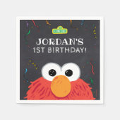 Serviette En Papier Rue Sésame | Elmo Birthday Chalkboard (Devant)
