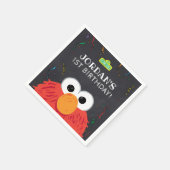 Serviette En Papier Rue Sésame | Elmo Birthday Chalkboard (Coin)