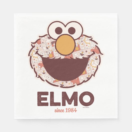 Serviette En Papier Rue Sésame | Elmo depuis 1984 (Devant)