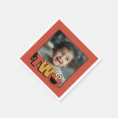 Serviette En Papier Rue Sésame | Elmo - Deuxième anniversaire (Coin)