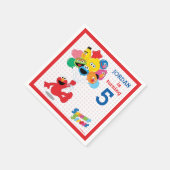 Serviette En Papier Rue Sésame | Elmo et Pals - Ballons d'anniversaire (Coin)