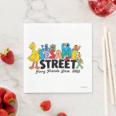 Serviette En Papier Rue Sésame | Furry Friends depuis 1969 (En situation)