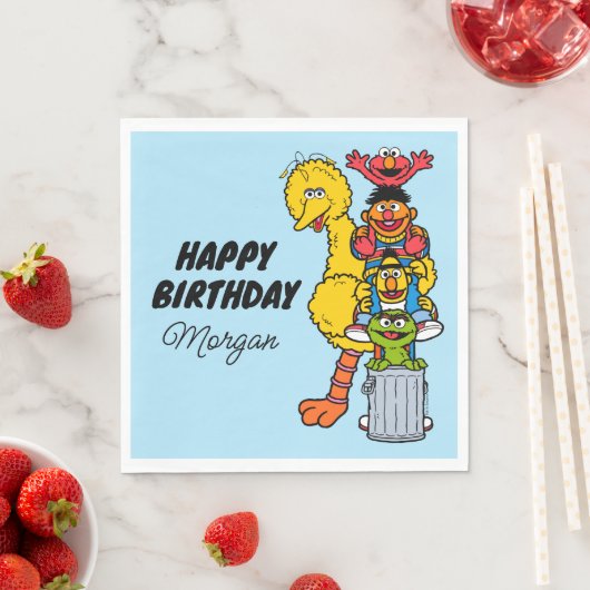 Serviette En Papier Rue Sésame | Joyeux Anniversaire (En situation)