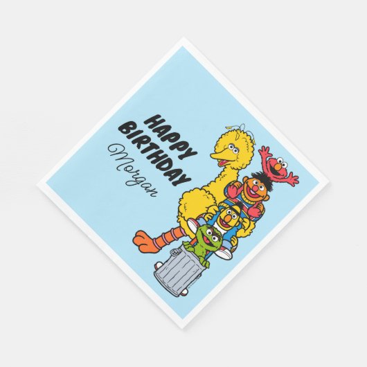 Serviette En Papier Rue Sésame | Joyeux Anniversaire (Coin)