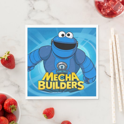 Serviette En Papier Rue Sésame | Méca Builders Cookie In Action (En situation)