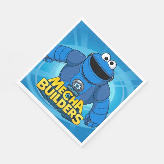 Serviette En Papier Rue Sésame | Méca Builders Cookie In Action (Coin)