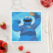 Serviette En Papier Rue Sésame | Méca Builders Cookie Monster (En situation)