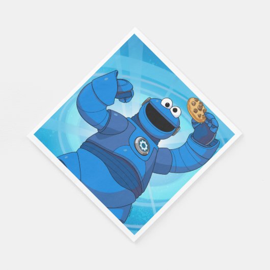 Serviette En Papier Rue Sésame | Méca Builders Cookie Monster (Coin)