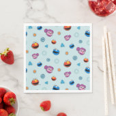 Serviette En Papier Rue Sésame | Méca Builders Face Motif (En situation)