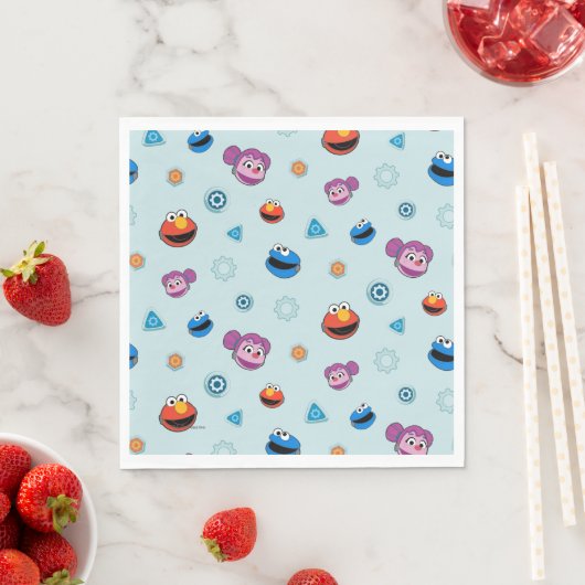 Serviette En Papier Rue Sésame | Méca Builders Face Motif (En situation)