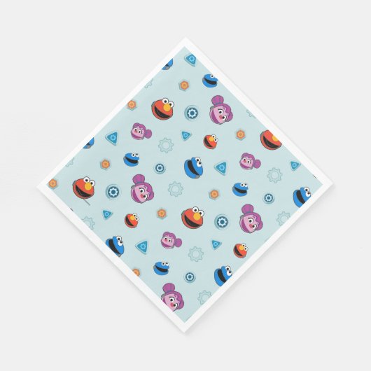Serviette En Papier Rue Sésame | Méca Builders Face Motif (Coin)