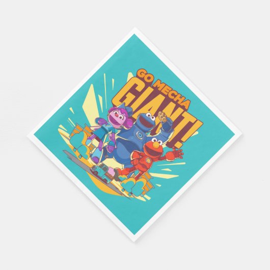 Serviette En Papier Rue Sésame | Méca Builders Go Mecha Giant! (Coin)