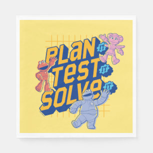 Serviette En Papier Rue Sésame   Méca Builders Plan Test Solve